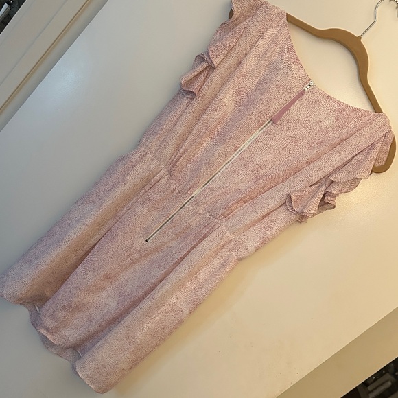 LOFT Pink Ruffle Sleeve Dress for office or party - Picture 4 of 5